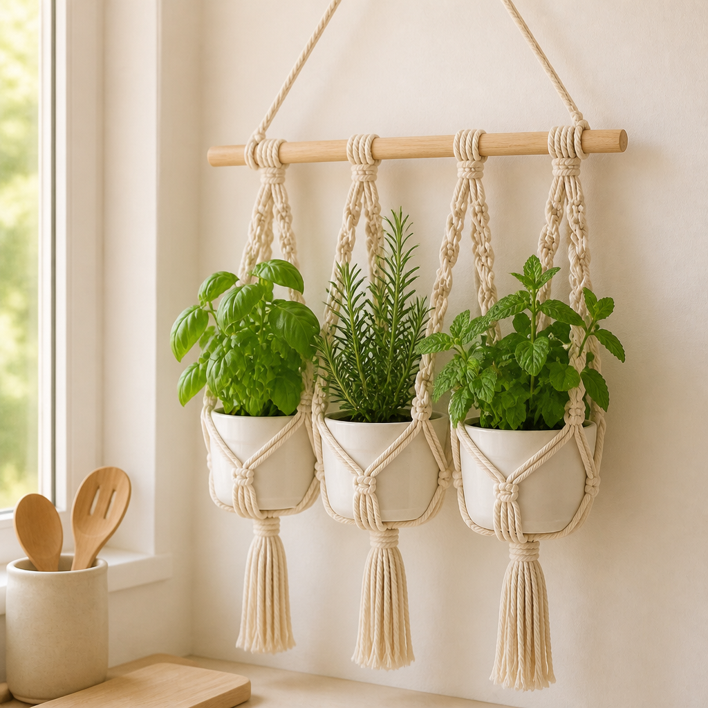 Suporte para ervas na cozinha